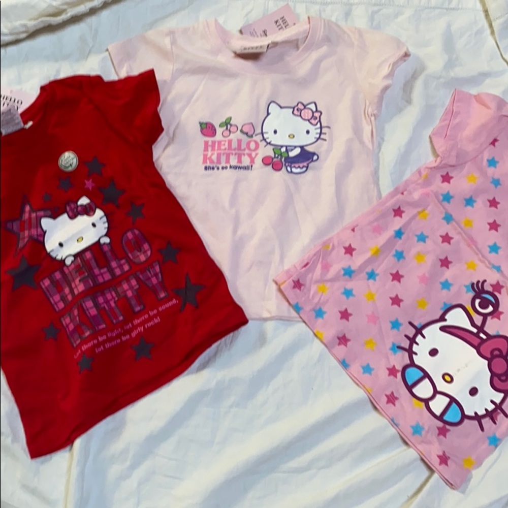 NWT Lot of 3 Hello Kitty Shirts size 4/4T